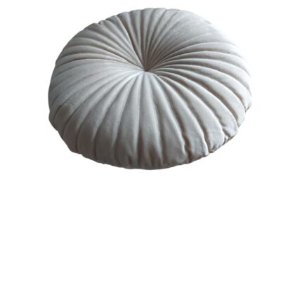 Apaļš bēšs spilvens