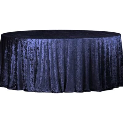 Tumši zils samta galdauts