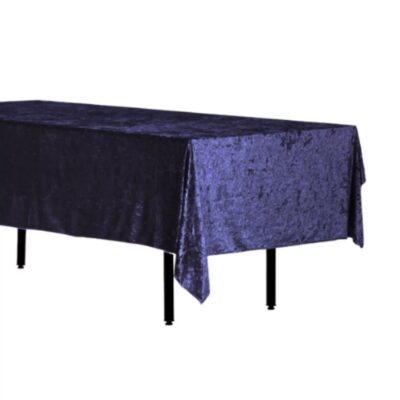 Tumši zils samta galdauts