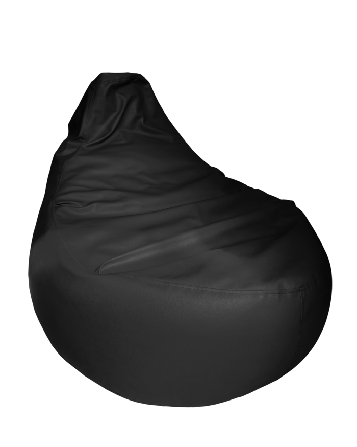 Melns atpūtas pufs