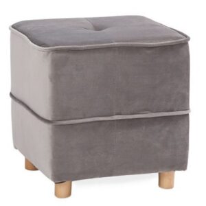 Pelēks auduma pufs