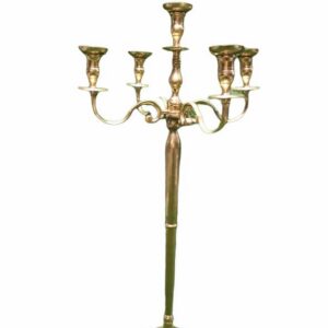 Zelta svečturis h120cm