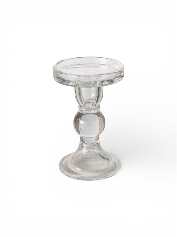 Stikla svečturis H13.4cm