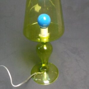Dzeltena galda lampa