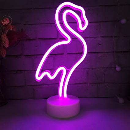 Neona lampa – flamingo