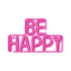 Neona zīme – be happy