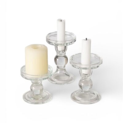 Stikla svečturu komplekts