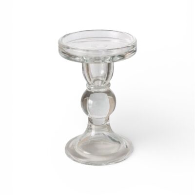 Stikla svečturis H13.4cm