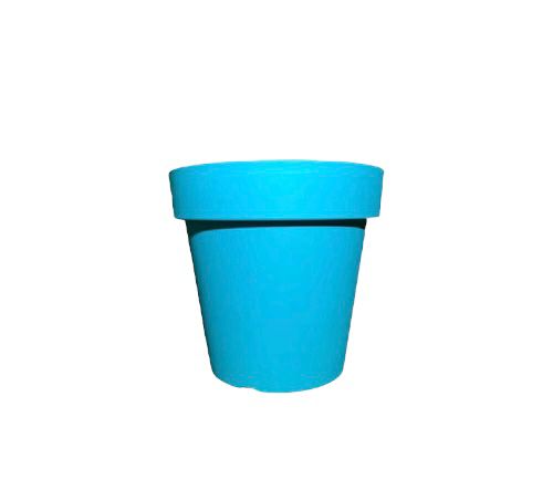 Gaiši zils puķu pods h37cm