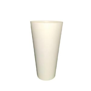 Balts plastmasas puķu pods