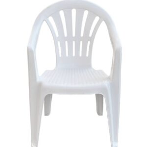 Balts plastmasas krēsls