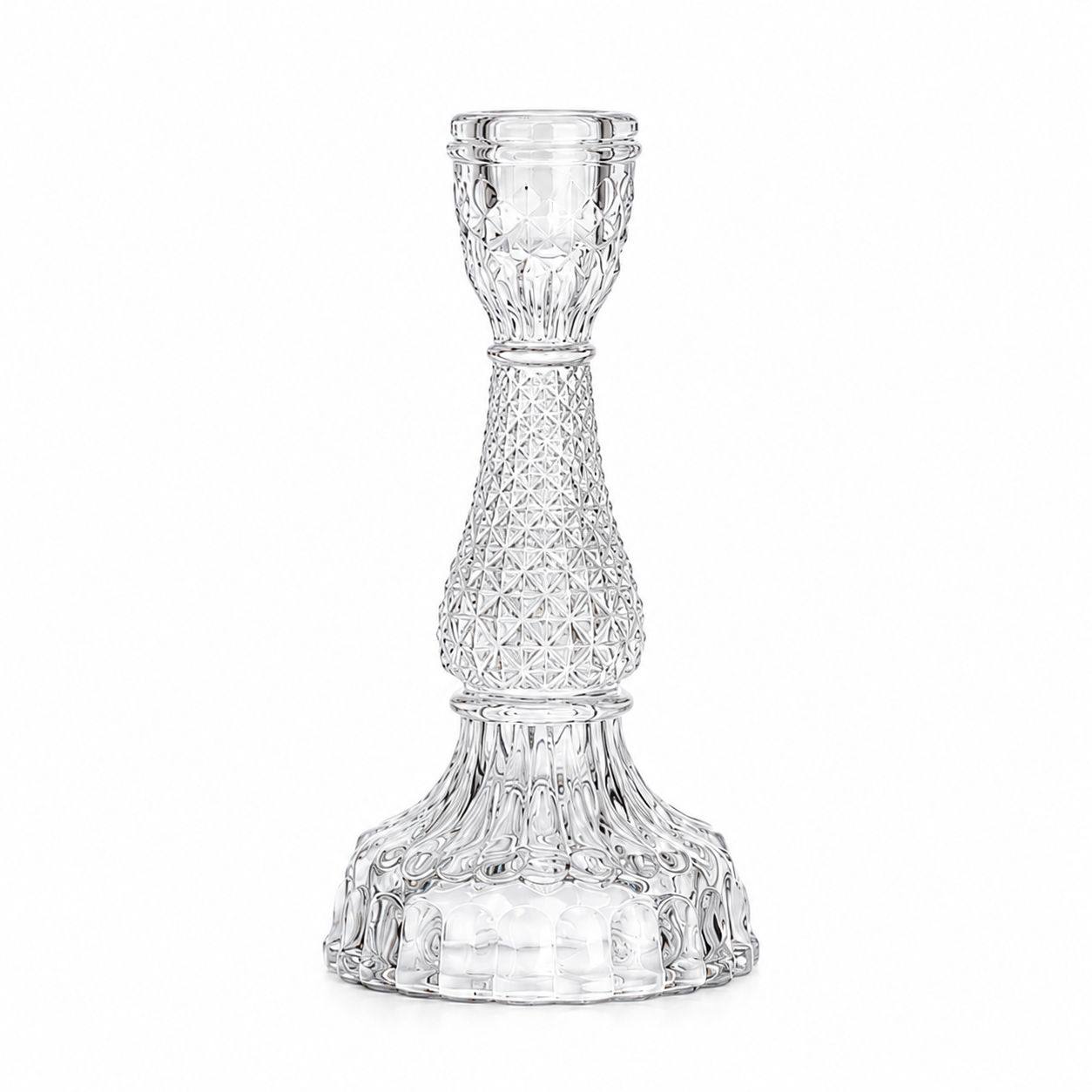 Stikla svečturis H18.5cm