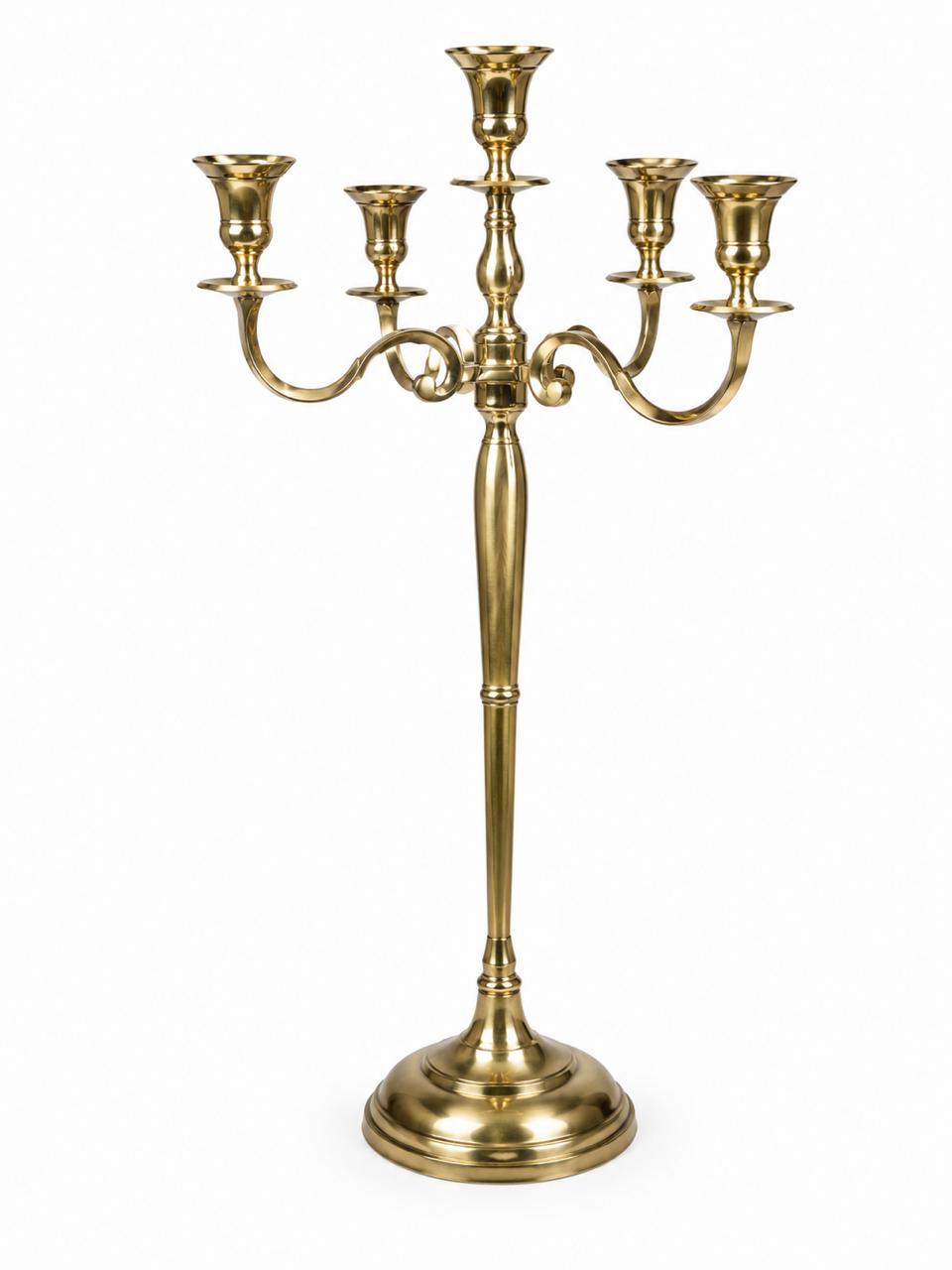 Zelta svečturis h120cm